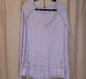We The Free Lilac V-Neck Long Sleeve Tunic